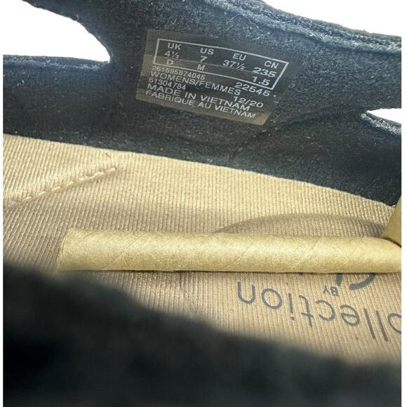 Clarks Cora River Low Wedge Sandals Women's 7 Black - Picture 8 of 8